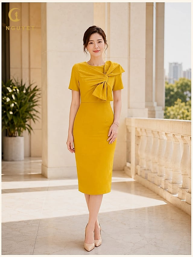 Đầm bút chì tôn dáng